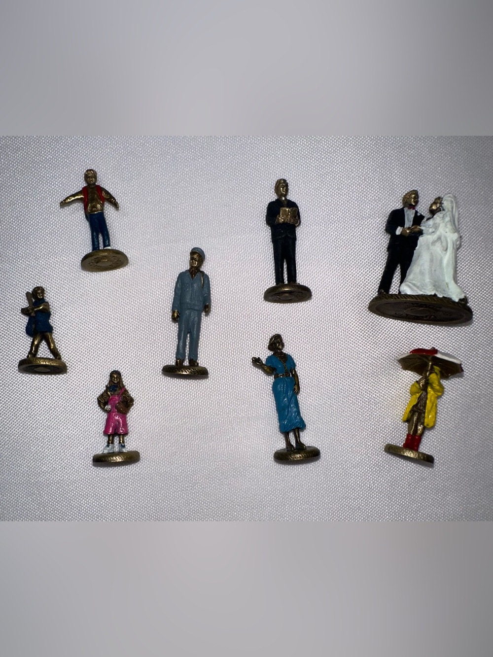 Forma Vitrum Bill Job Vitreville Lot 8 Miniature Figures Painted Brass Pewter